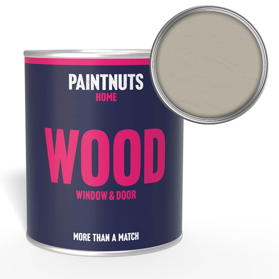 Paintnuts Wood Window & Door Paint - RAL-7032 - PEBBLE GREY Matt 500ml Tin