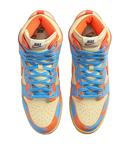 Nike Dunk Hi Retro Basketballschuhe f&uuml;r Herren, Creme Orange Blau, 39 EU