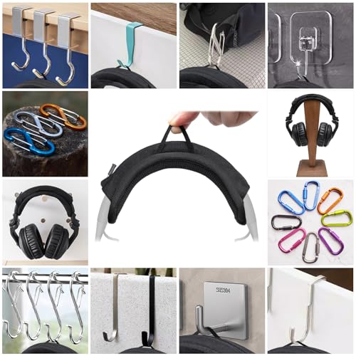 Funda para cojín de diadema compatible con Pioneer DJ HDJ-CUE1, HDJ-CX, HDJ-500 Auriculares DJ On-Ear, cojín suave de 6mm para alivio de presión, cremallera segura sin movimiento, con lazo para colgar miniatura 4