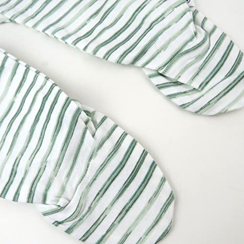 Image of HonestBaby Baby 3-Pack Footed Pants Roomy Fit Pull on Bottoms 100% Organic Cotton for Infant Baby Boys, Girls, Unisex