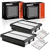 A-Premium 2-PC Engine Air Filter Compatible with Chevrolet Aveo 2004-2018, Aveo5 2006-2011 &