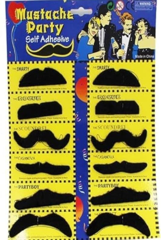 Rich Decroation Costume Party Mustache Decor Fake Mustache for Kids Adult Decoration Photo Props Halloween Mustache Fake Beard Stickers Pack of 12 pcs (B0DFCF78HS) Amazon Price History, Amazon Price Tracker
