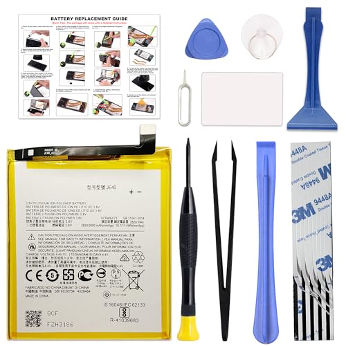 GREEN FUSION Only for Moto G7 Play & Moto One P30 Play Battery Replacement, with Video Tutorial, JE40 Battery for Motorola G7 Play & One P30 Play, with Installation Instruction & Repair Toolkit