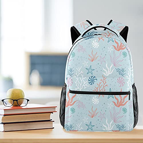 Sac à dos campus étoiles de mer confortable pour garçons et filles