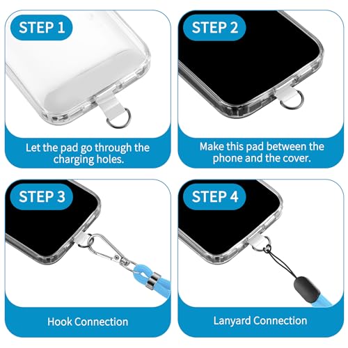 Cell Phone Lanyard 2 Pcs-1 Pcs 30"(Neck Strap×1)+8"(Wrist Strap×1) Black - Photo 115 sur 115