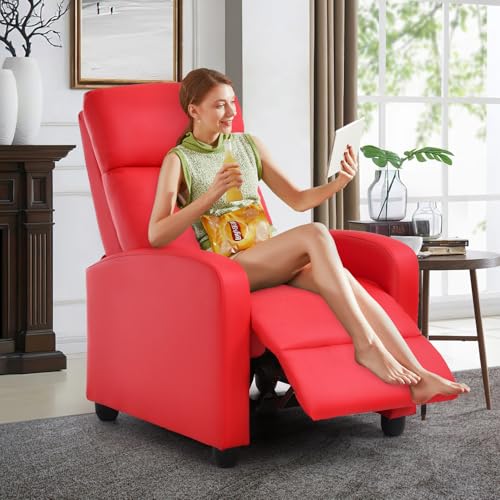 image for FDW Recliner Chair Push Back Reading Sofa Home Theater Seating with PU