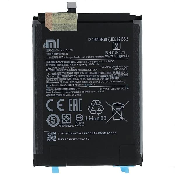 Image of MobiSpare Orignal BN53 5020 mAh Battery Compatible for Redmi Note 9 Pro Max (Orignal with 100% Battery Health)