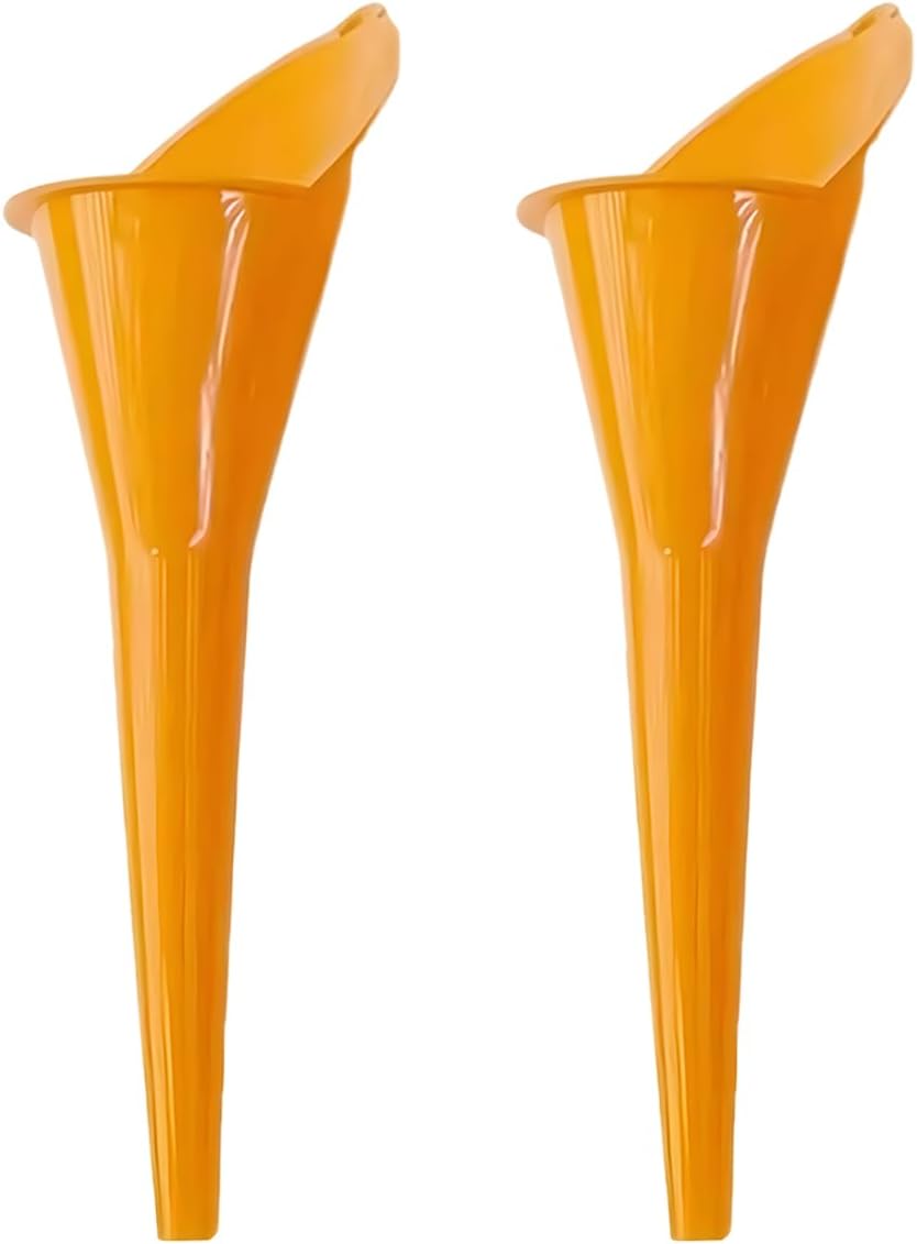 Long Neck Oil Funnel, Plastic Spill Saver Funnels, Multi-Function Funnel for All Automotive Oils, Water, Diesel Fuel, Lubricants, Engine Oils, Kerosene and Other Liquids (Large)