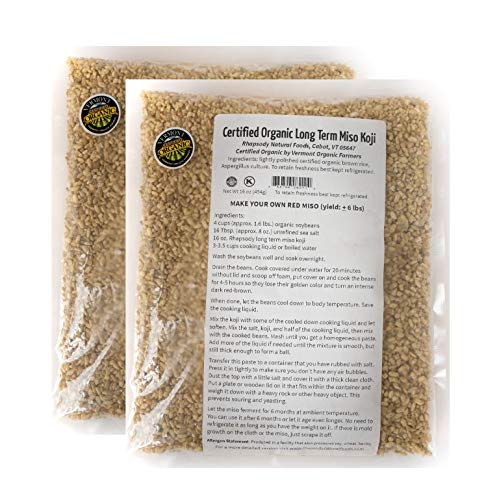 RHAPSODY ORGANIC KOJI - Made in Vermont, USA - Red Miso Koji/SHIO KOJI, 2-pack (2 x 16 oz) RHAPSODY ORGANIC KOJI - Made in Vermont, USA - Red Miso Koji/SHIO KOJI, 2-pack (2 x 16 oz)