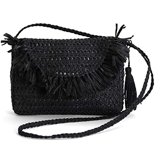 Rutledge & King Straw Crossbody Bag - Straw Bag with Handle - Straw Purse