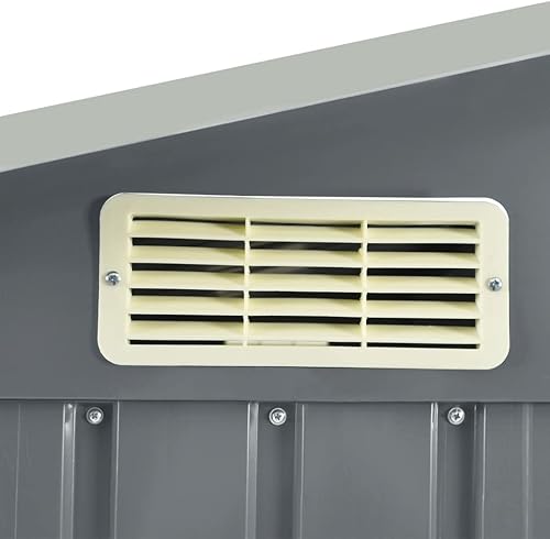 Miniatura 6 de PURADAY Cobertizo de almacenamiento de jardín de 80.7 x 51.2 x 72 pulgadas con estante de almacenamiento con 4 rejillas de ventilación y puerta