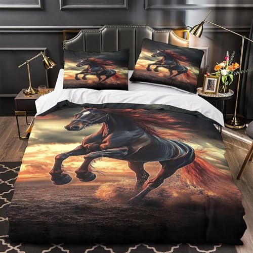 Parure de lit cheval impression 3D de qualité supérieure 200x200 - 2