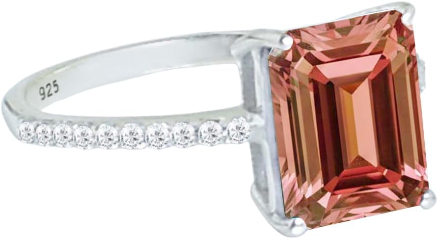 Color Changing Zultanite Gemstone Ring 925 Sterling Silver Ring For Women Wedding Gift For Her Dainty Emerald Cut Zultanite Ring Everyday Jewelry