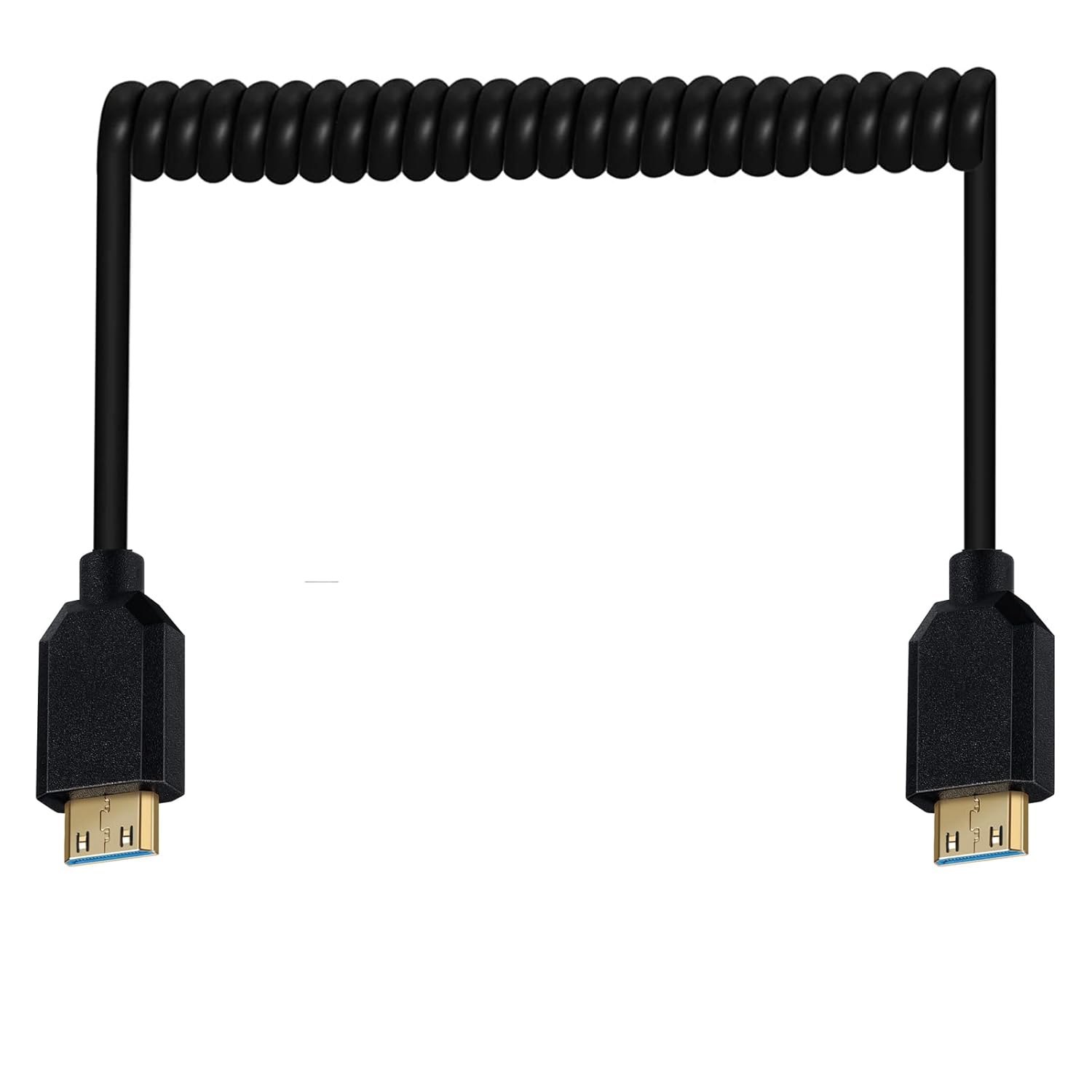 Disscool Ultra Thin HDMI Coiled High Speed Cable, Mini HDMI