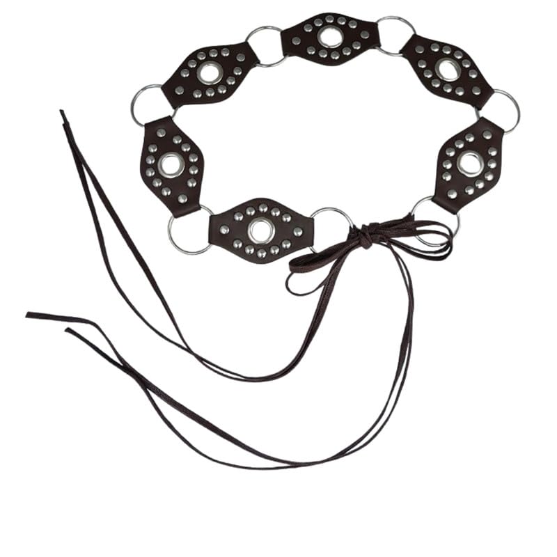 Women's Half-Length Lace-Up Belt Flying Ring Design Adjustable Waist Belt for Tunics Dresses-image-41