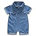 Dingdong Bébé Garçon Fille Eté Denim Combinaison(18-24Mois)