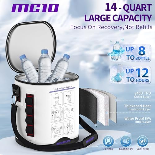 Image of Cold Therapy Machine with Programmable Timer, Portable Ice Machine for Ankle After Surgery, Ankle Replacement Recovery System, Cryotherapy Pain Relief w /Compression Pad