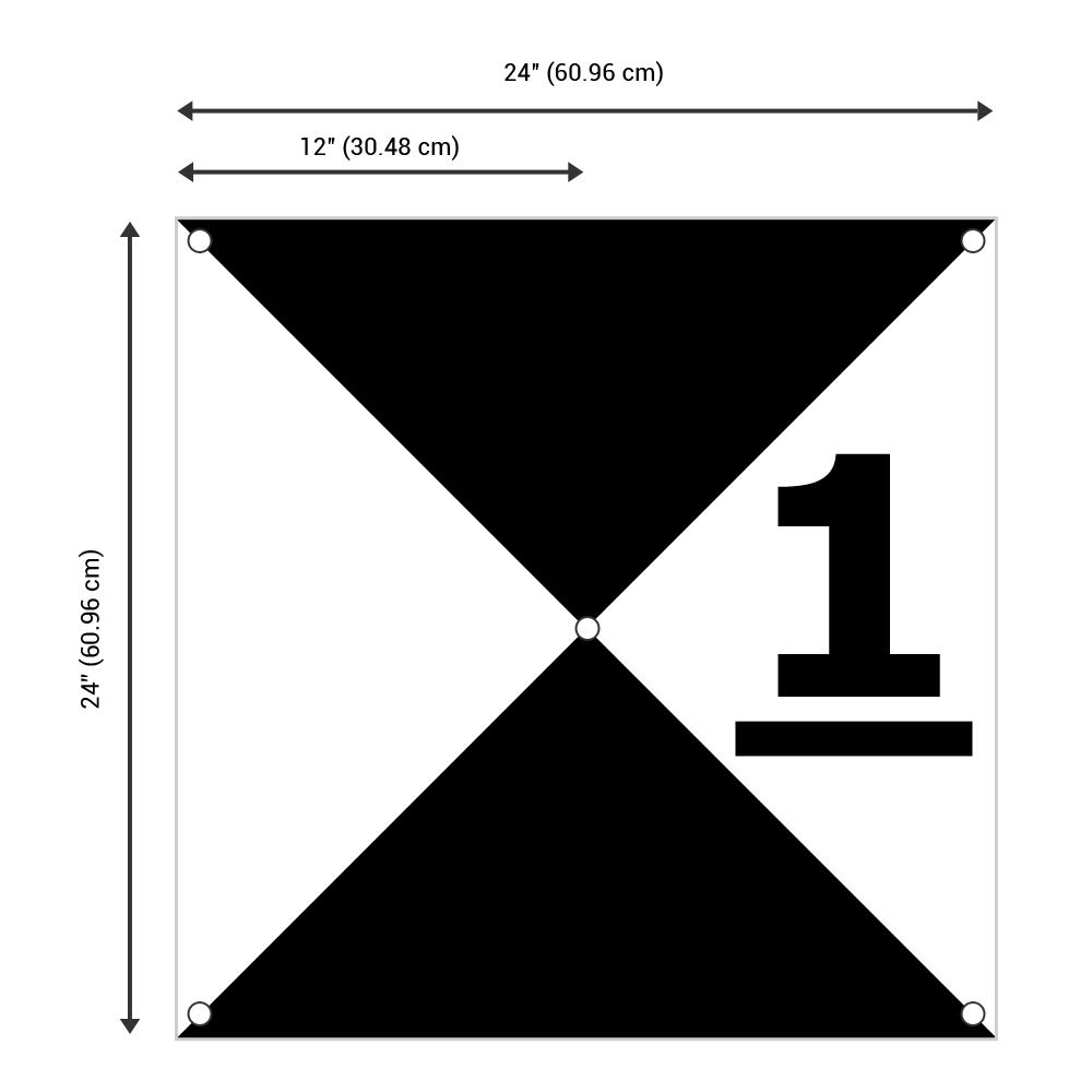Sky High Bull's-Eye Drone Ground Control Point GCP - UAV Aerial Target for Mapping & Surveying (10 Pack) | Center Eyelets Numbered 0-9 (Black/WhiteMarkers) | Pix4D & DroneDeploy Compatible