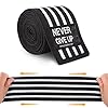 Elastic Calf Compression Bandage, Knee Leg Compression Sleeve Wrap for Men and Women, for Stabilising Ligament, Joint Pain, Gym, Sport, Adjustable Black