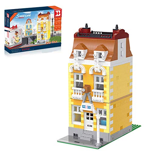 ZJLA Modular Haus Architektur Modellbausteine 1773 Klemmbausteine Fotostudio Bauset mit Figuren Haus Modellbau…