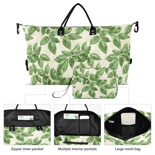 Vivid Leaves Duffel Bag for Travel Gym Sport, Weekender Travel Bags Carry on Overnight Bag2