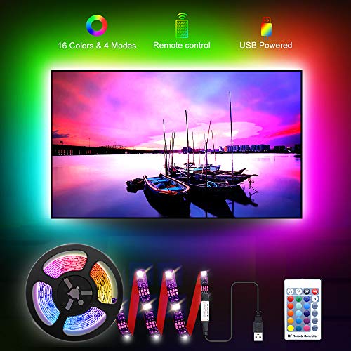 3.3Ft LED TV Backlights, RGB TV Strip Lights Kit with Remote, USB Powered