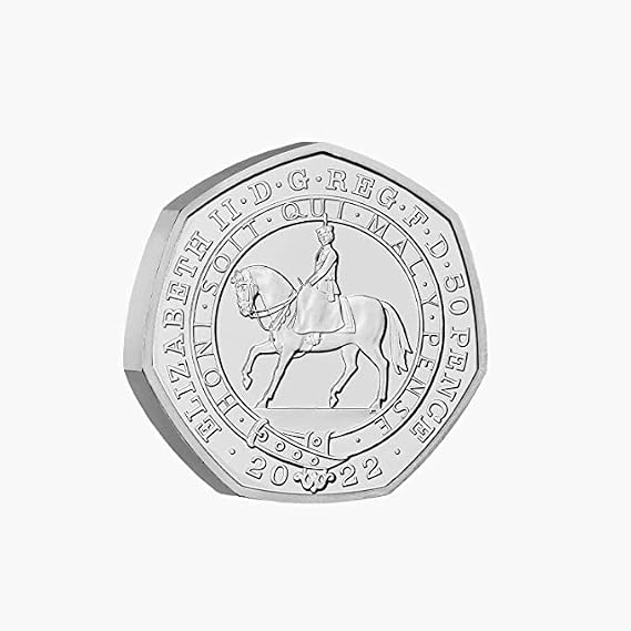 2022 Platinum Jubilee Her Majesty Queen Elizabeth II 50p Coin