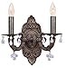 Paris Market 2 Light Clear Crystal Bronze Sconce