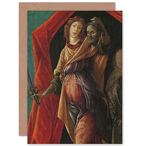 Botticelli Judith With Head Of Holofernes Painting Fine Art Greeting Card Plus Envelope Blank Inside