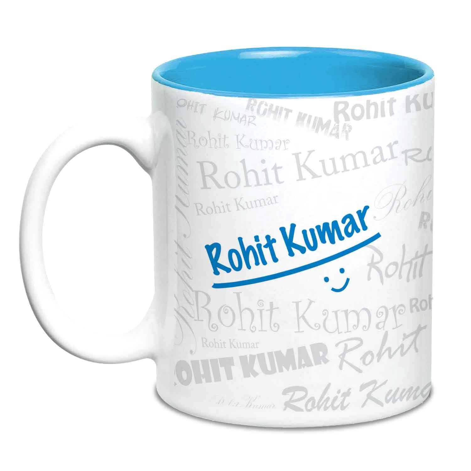 Hot Muggs Me Graffiti Mug - Rohit Kumar Personalised Name Ceramic, 315ml, 1 Unit