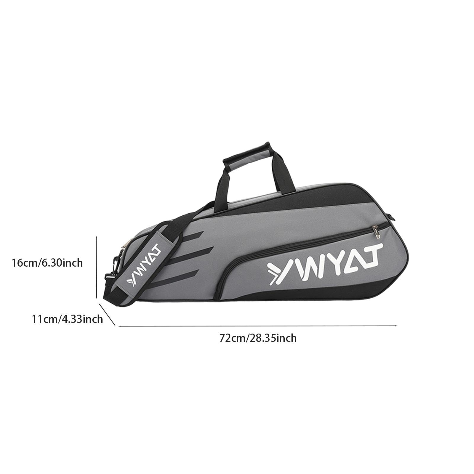 Borsa per Racchette da Badminton, Borsa da Tennis, Borsa Sportiva, Borsa da Viaggio, Grande capacità, Borsa per Il Trasporto di Racchette da Tennis, B