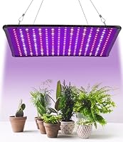 PERMUST Pflanzenlampe Led Vollspektrum,LED Grow Lampe Vollspektrum mit UV IR Pflanzenlampe mit 1.25 Meter Kabel für Zimmerpflanzen und Gewächshaus Gemüse und Blumenanbau für Growzelt 60x60cm