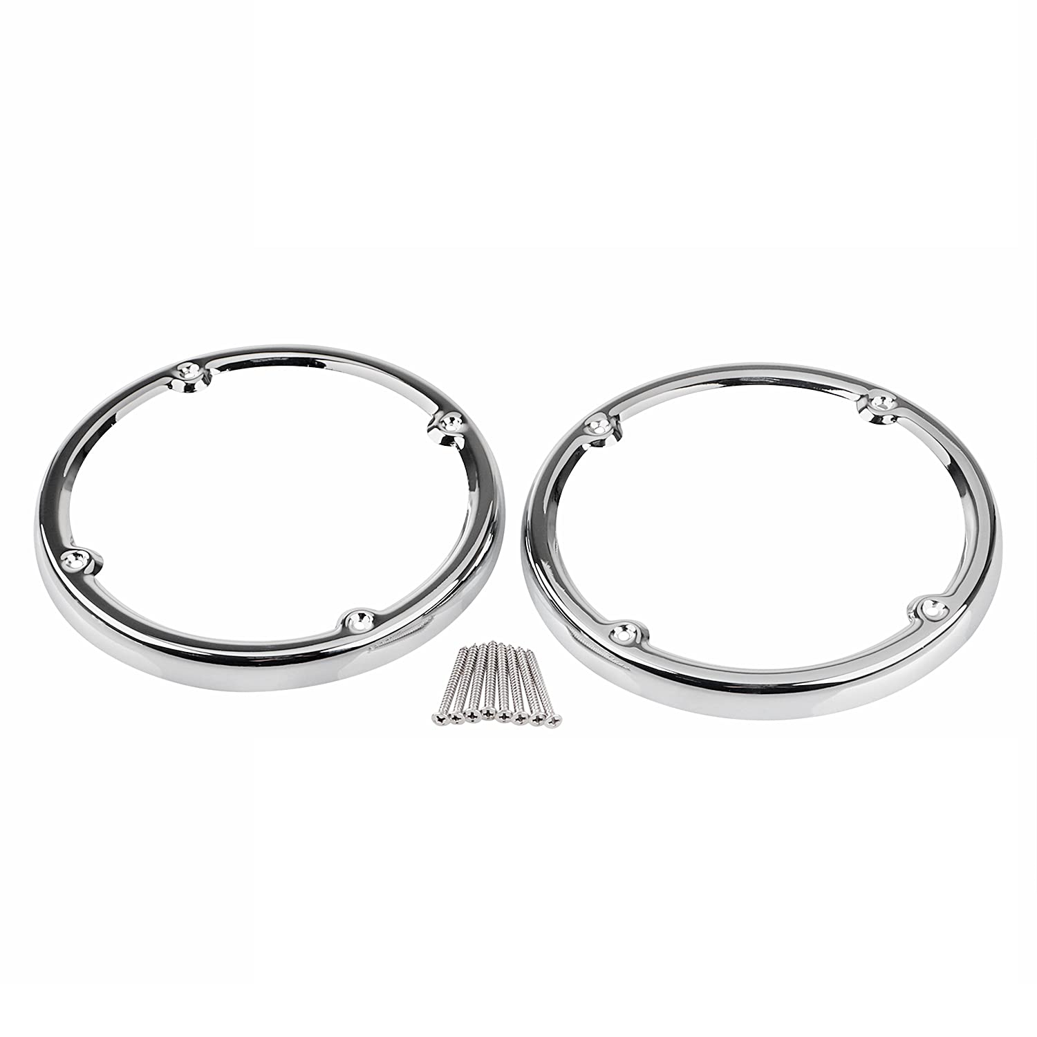 YDLMT Motorcycle Chrome Rear Speaker Trim for Harley Touring Electra Tri Street Road Glide Ultra Limited 2014-2023
