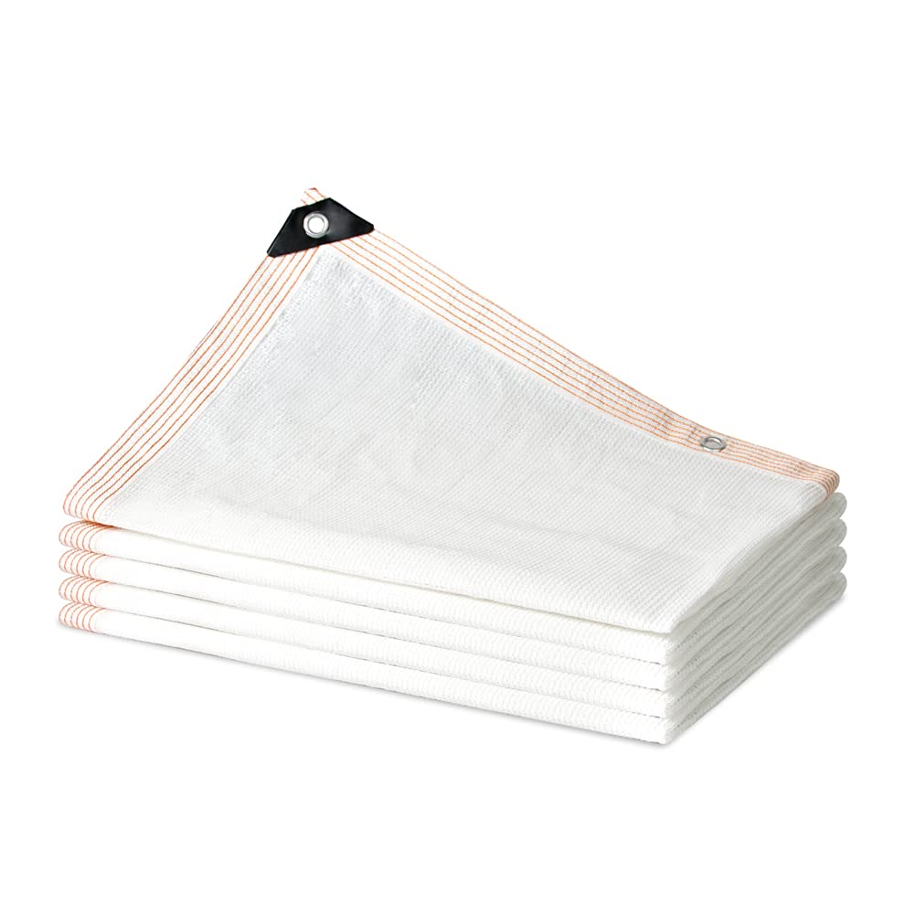 Filet d'ombrage blanc 3m x 6m durable en polyéthylène pour balcon et cour