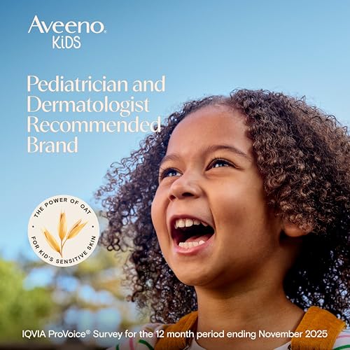Image of Aveeno Kids Sensitive Skin Face & Body Wash, Nourishing Oat Extract, Wash Away Dirt and Germs Without Drying, Kids Body Wash is Tear-Free, Hypoallergenic, Sulfate- & Dye-Free, 18 Fl Oz