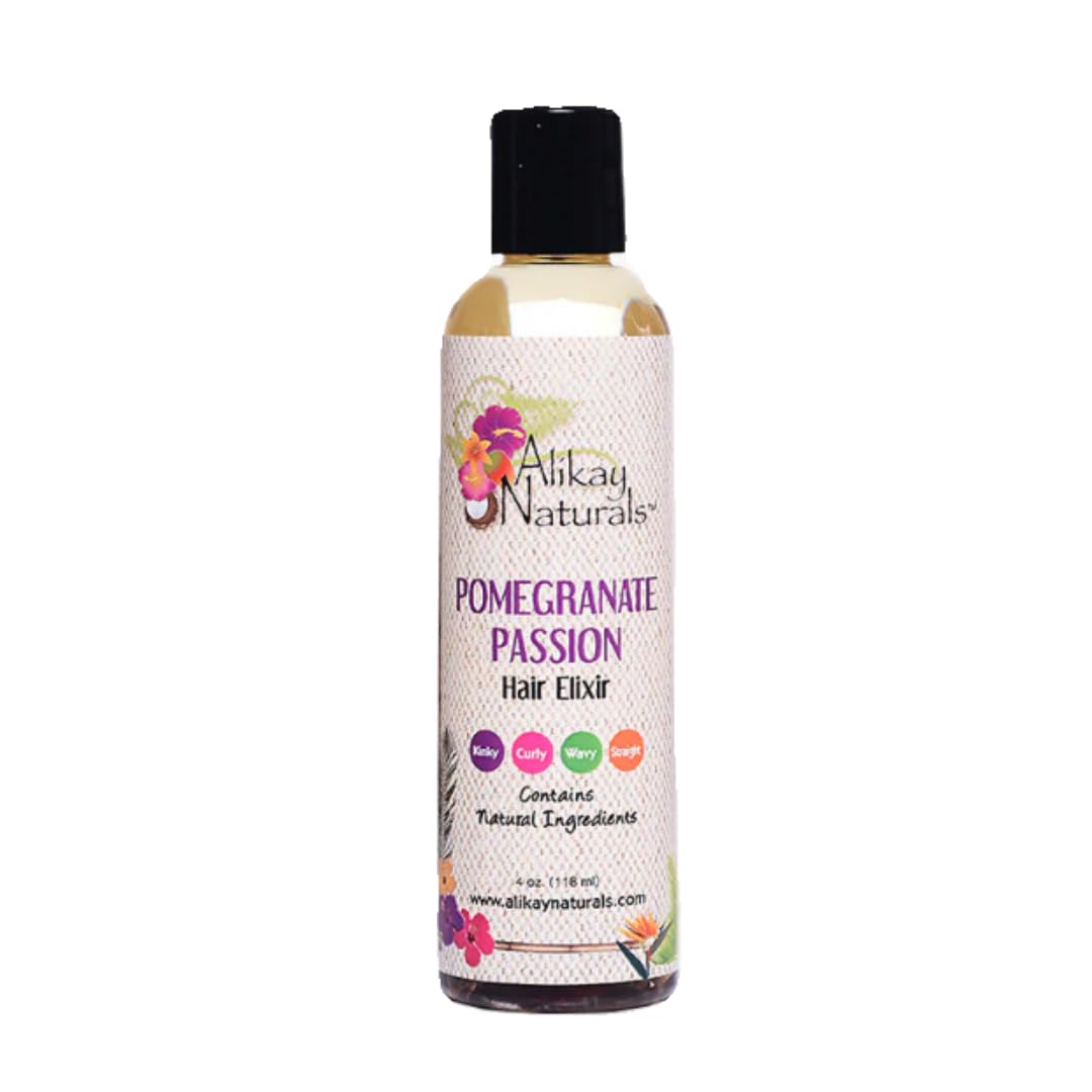 Alikay Naturals Pomegranate Passion Hair Elixir Natural Pomegranate Oil, Jojoba Oil, Rosehip Oil 4 Ounce