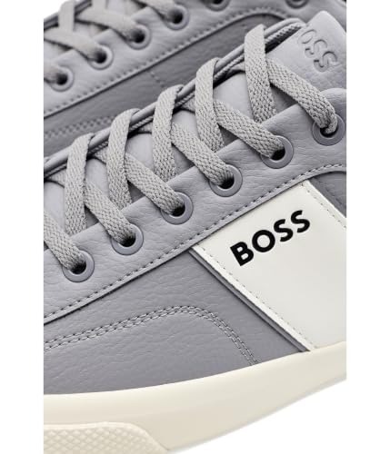 Image of BOSS Men's Aiden Logo Block Leather Low Top Sneakers