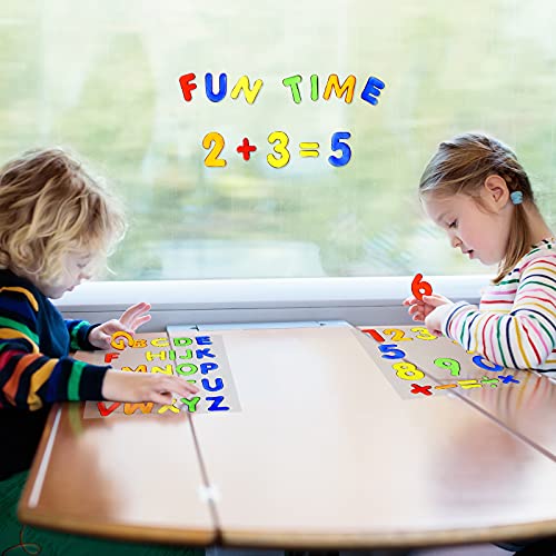 Alphabet Letters And Numbers Gel Window Cling For Kids Abc And 123 Jelly Window Sticker Classroom Decor For Children Diy Reusable Educational Gel Decals For Home, School Decoration (Classic Style) #TOP4