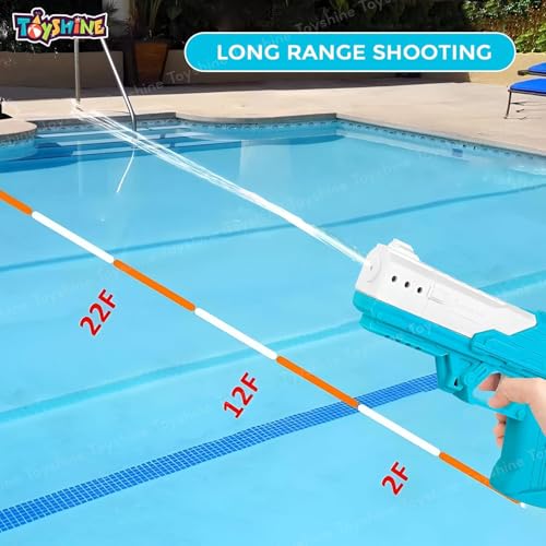 Image of Toyshine Fierce Water Gun Rechargeable with 60ML Tank Capacity & Pressure Mechanism Powerful Squirt Gun for Kids Pool Beach Party Games and Outdoor Water Fun