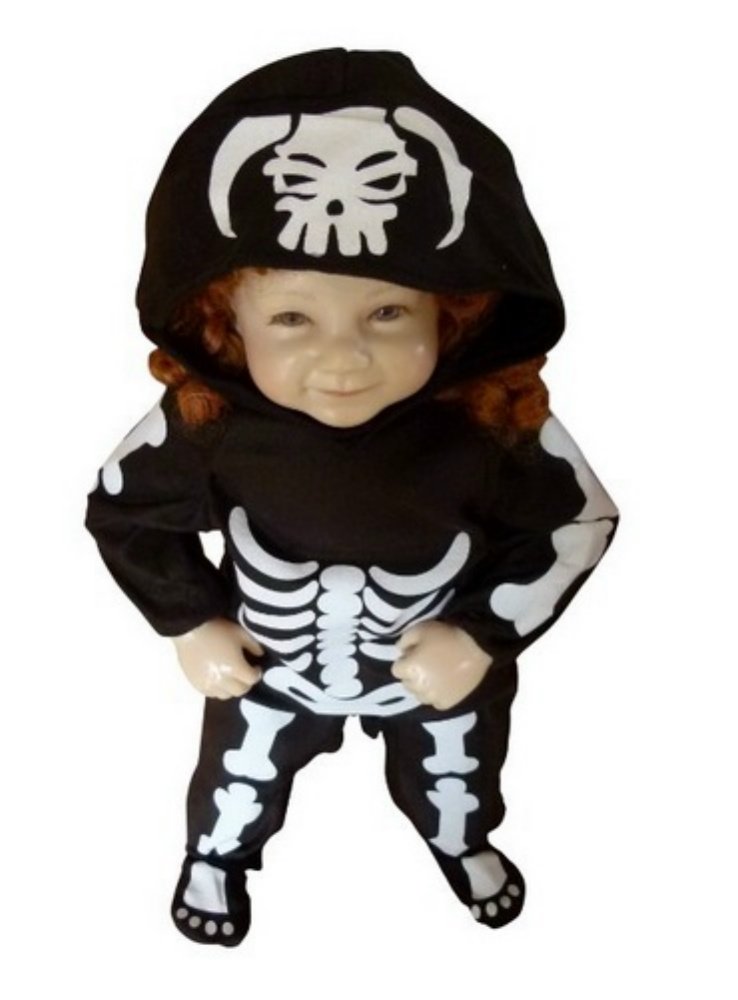 Ikumaal F70 Costume Size 9 Months -5 Years Skeleton for Halloween and Carnival
