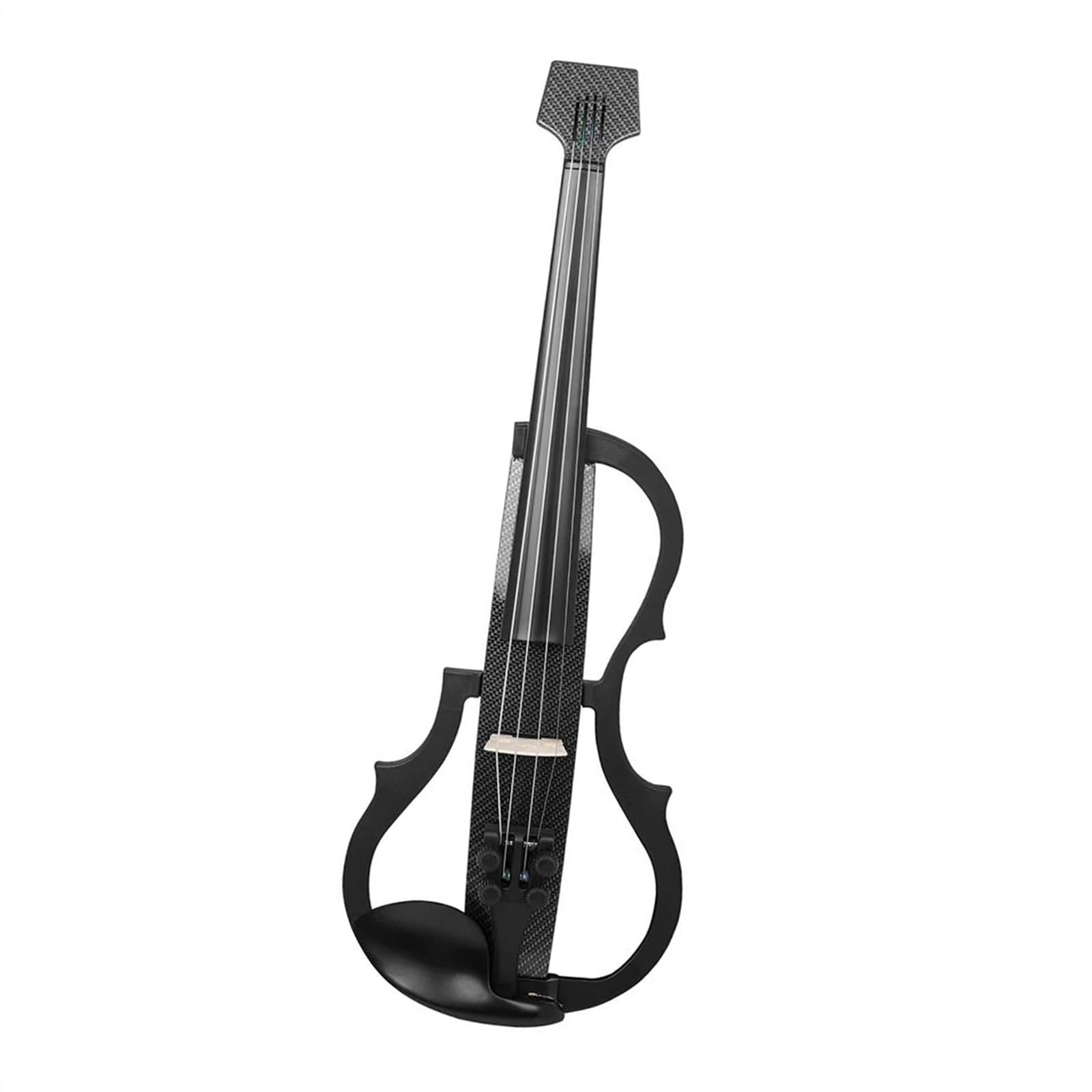 Geige Schwarz Weiß 4/4 Violine Stille Elektroakustische Violine Geige Anfänger Set FICHTE Palisander(Violin Set)