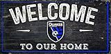 Fan Creations MLS San Jose Earthquakes Unisex San Jose Earthquakes Welcome Sign, Team Color, One Size