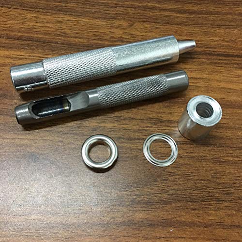 Kit de ilhós para ilhós Yardwe 100 peças 12 mm com furos para botões, ferramenta de instalação para