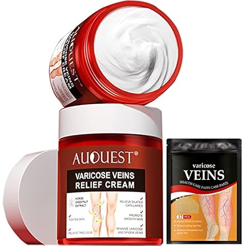 Auquest Varicose Veins Relief Cream, Varicose Veins Treatment for Legs, Varicose Veins Repair Set, Auquest Varicose Vein Cream Veinsrelief Cream Spider Veins Repair Cream and Varicose Veins Patches Cover