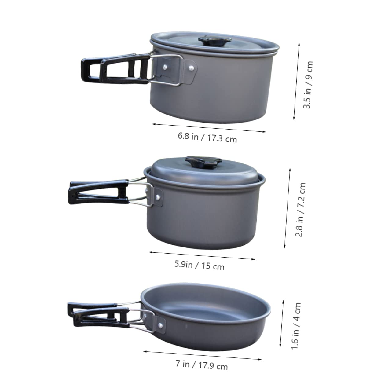 HOLIDYOYO 1Set Folding Camping Cookware for People Lightweight Cooking Gear for Backpacking Picnics Bbq Durable and Portable Outdoor Kitchen Supplies