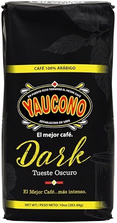 Yaucono Dark Roast Ground Coffee ، بورتوريكو ، 100٪ أرابيكا ، 10 أونصة