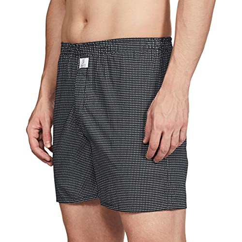 Image of Longies Men's 100% Cotton Pack of 3 Printed Regular Boxer Shorts Ultra-Comfortable Men's Boxer Shorts Pack of 3 100% Super Combedc Cotton Boxers with One Side Pocket