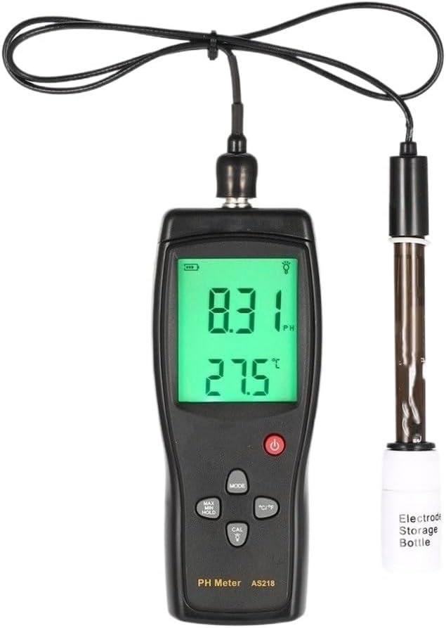 PH Meter Smart Sensor AS218 Digital Range 0.00~14.00pH Soil PH Tester Water PH Acidity Meter LCD Display Liquid