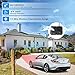 Solar Driveway Alarm Wireless Outside 1800ft Range, Outdoor Motion Sensor & Detector Driveway Alert System with Rechargeable Battery/Weatherproof/Mute Mode(1&2-Brown)