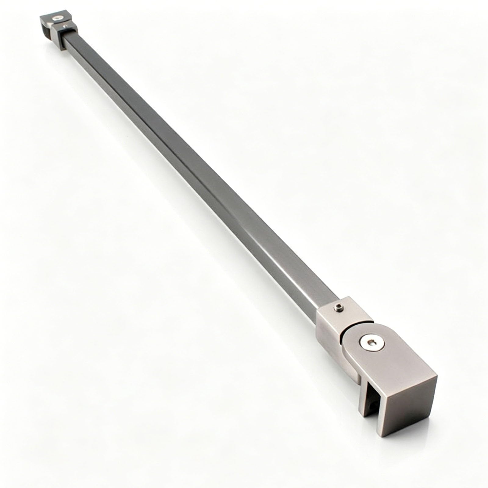 Yllffll Gray Adjustable Shower Screen Support Bar, Reinforced 20 35 40 55 Inch Shower Door Stabilizing Arm For Compact Showers, Fixed Glass Support Bracket(,47.2In/120Cm)